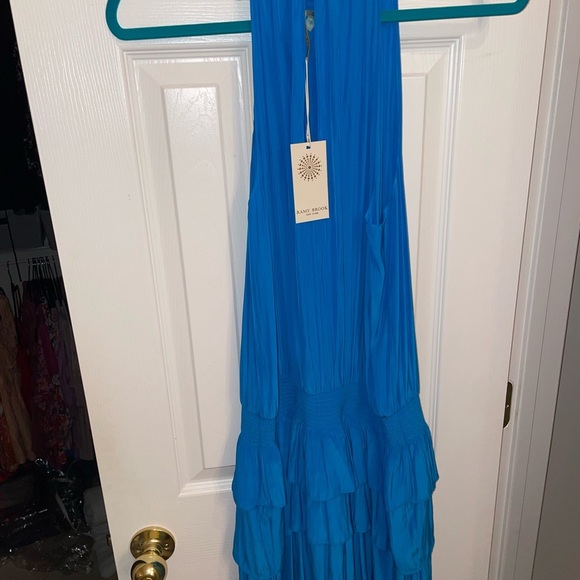 Ramy Brook Vibrant Blue Ruffled Mini Dress - Picture 5 of 6